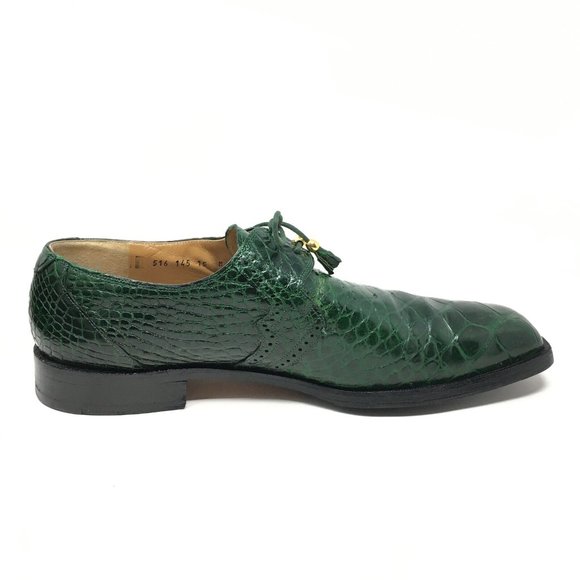 Mauri Oxfords Shoes Size 15 Green Full Alligator